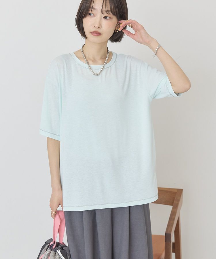AMERICAN HOLIC「【マルチ機能】配色ステッチルーズTシャツ」|Tシャツ・カットソー|