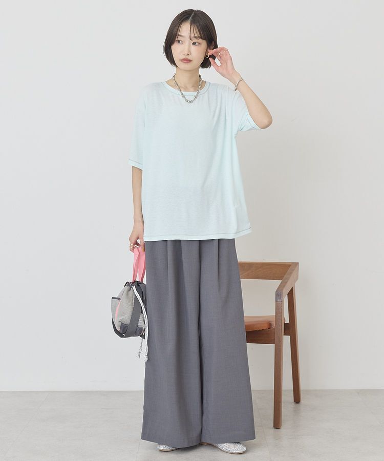 AMERICAN HOLIC「【マルチ機能】配色ステッチルーズTシャツ」|Tシャツ・カットソー|