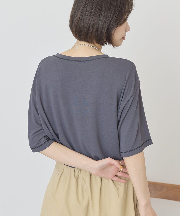 AMERICAN HOLIC「【マルチ機能】配色ステッチルーズTシャツ」|Tシャツ・カットソー|