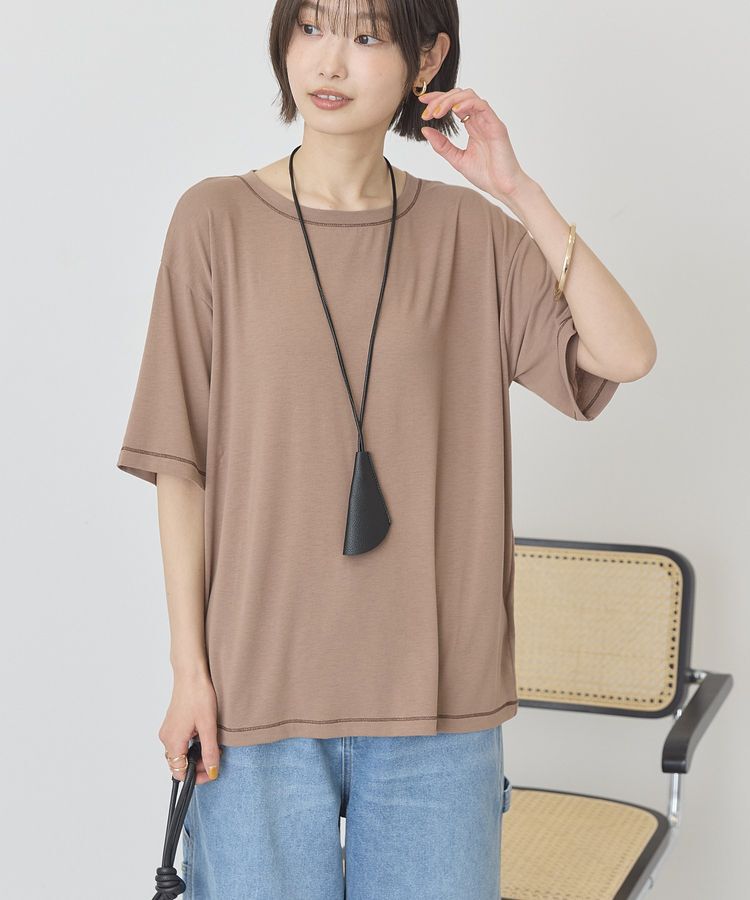 AMERICAN HOLIC「【マルチ機能】配色ステッチルーズTシャツ」|Tシャツ・カットソー|