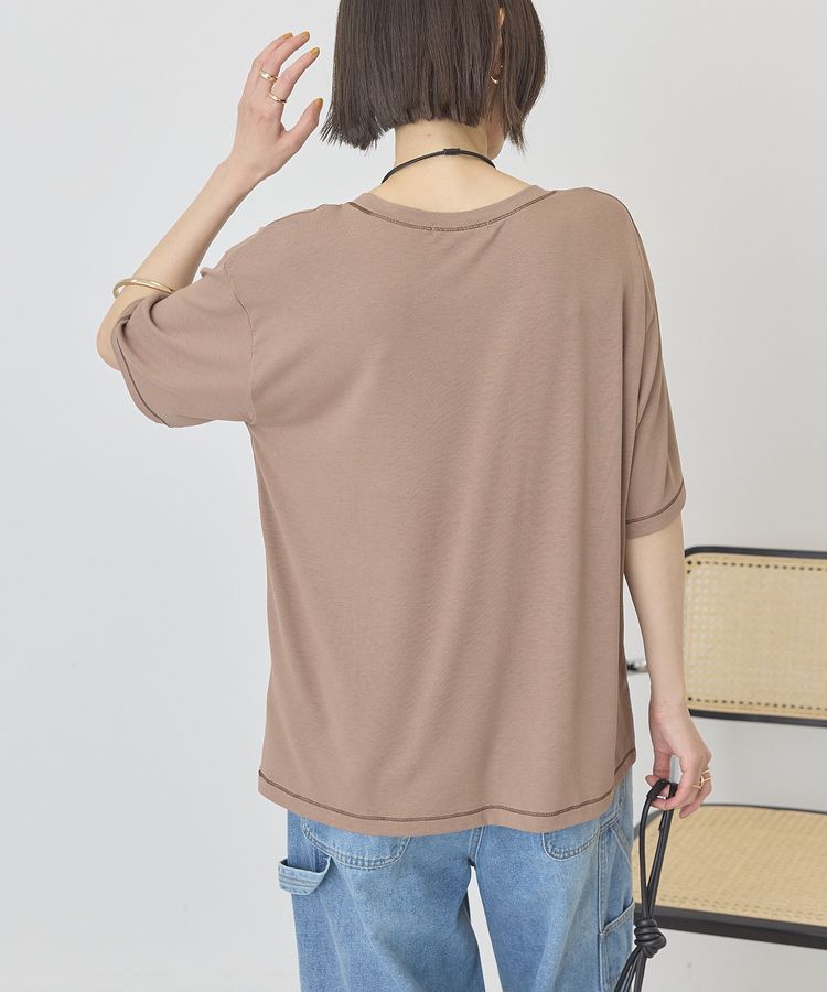 AMERICAN HOLIC「【マルチ機能】配色ステッチルーズTシャツ」|Tシャツ・カットソー|
