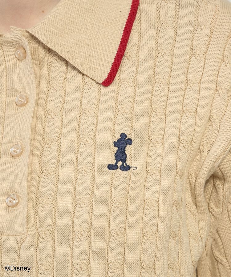 AMERICAN HOLIC「【Mickey&Friends】ケーブルニットポロ」|ニット・セーター|