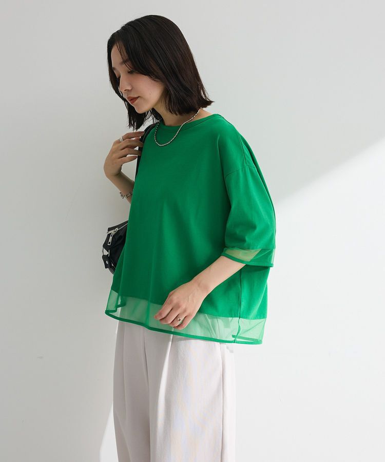 Green Parks「【適ON】遮熱チュールドッキングプルオーバー」|Tシャツ・カットソー|