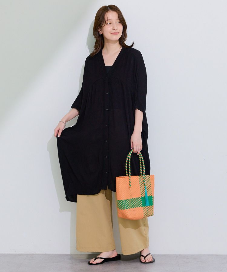 Green Parks「ハシゴレースレーヨンクレープチュニック」|チュニック|