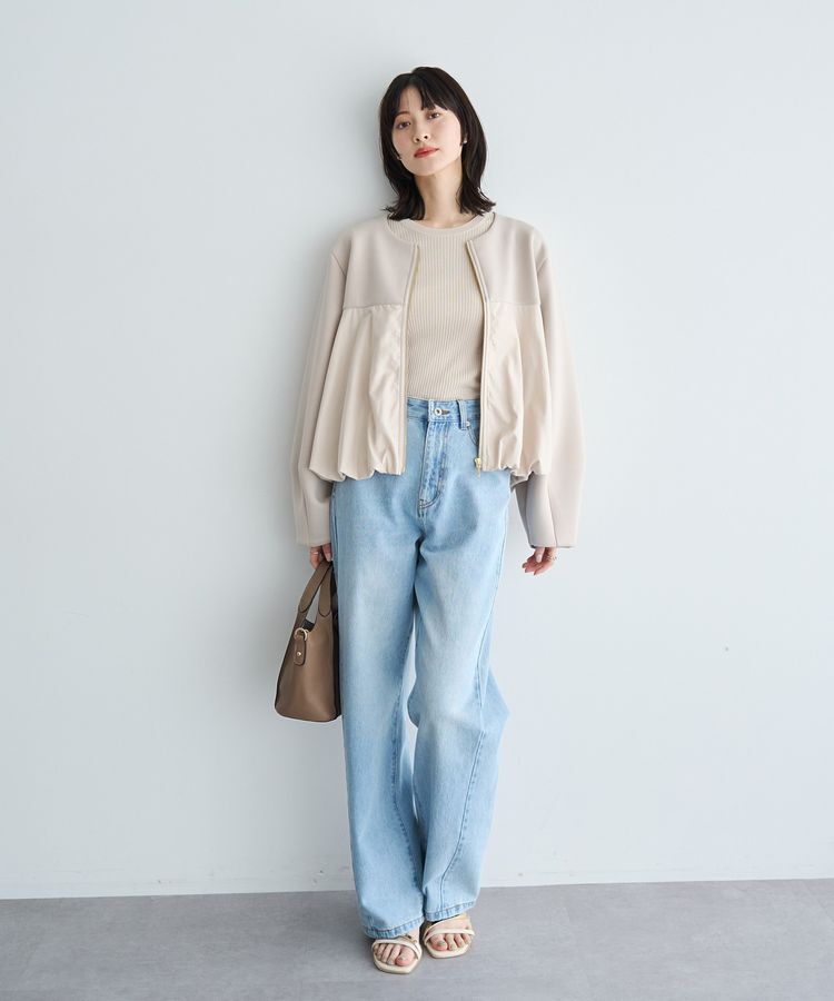 YECCA VECCA「袖口シアーリブニット」|ニット・セーター|