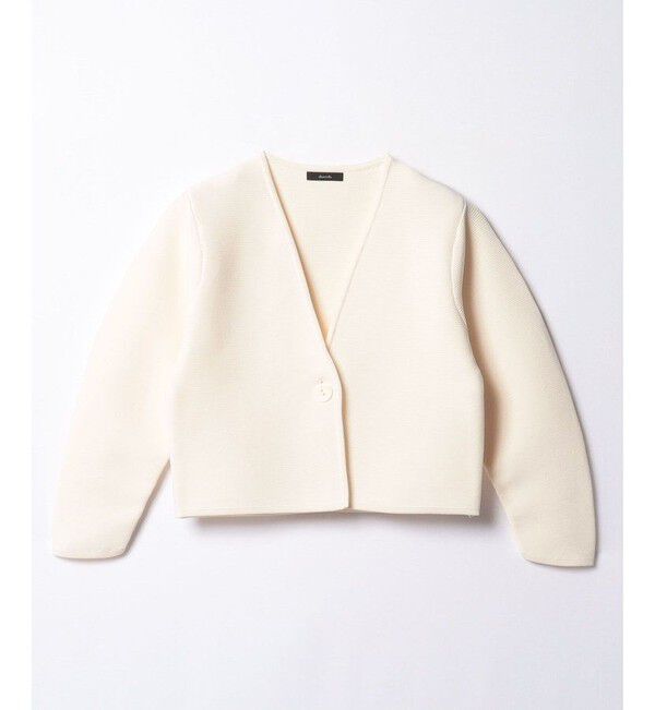 allureville「【セットアップ対応商品】ガーターニットショートジャケット」|ニット・セーター|