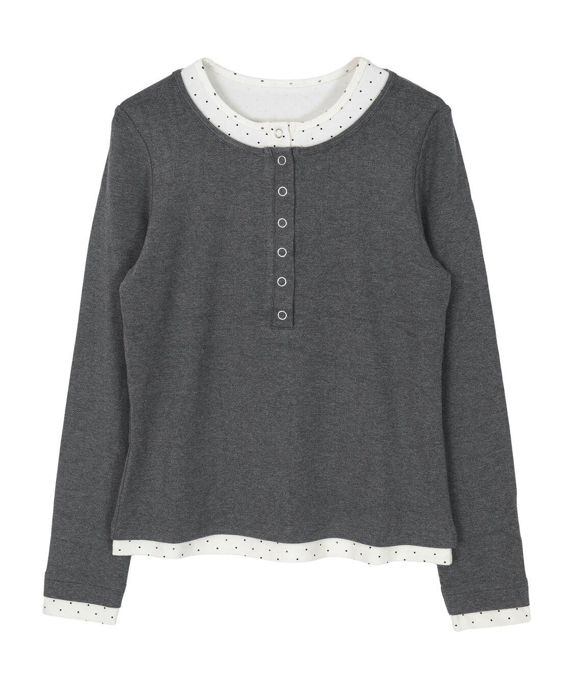 miette「レイヤード風ヘンリーネックトップス」|Tシャツ・カットソー|