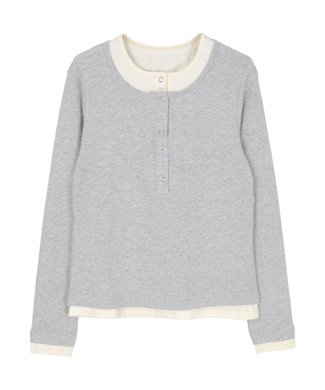 miette「レイヤード風ヘンリーネックトップス」|Tシャツ・カットソー|