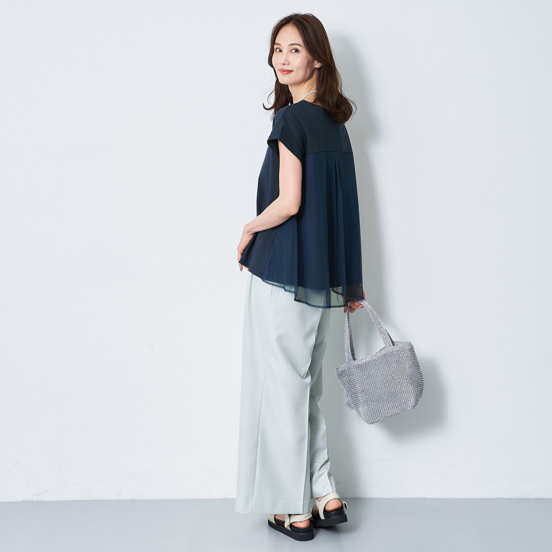Reflect「チュール&times;ジャージチュニックトップス」|チュニック|