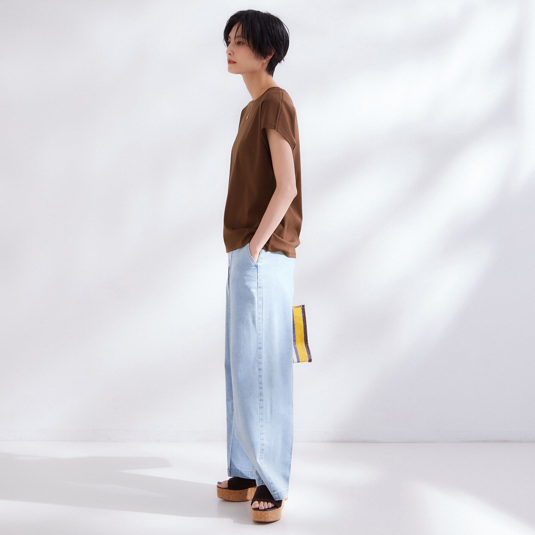 OPAQUE.CLIP「フレンチスリーブカットソー【洗濯機OK】」|Tシャツ・カットソー|