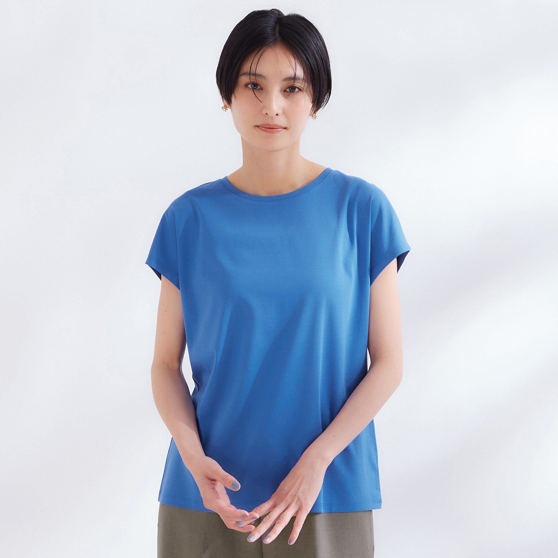 OPAQUE.CLIP「フレンチスリーブカットソー【洗濯機OK】」|Tシャツ・カットソー|