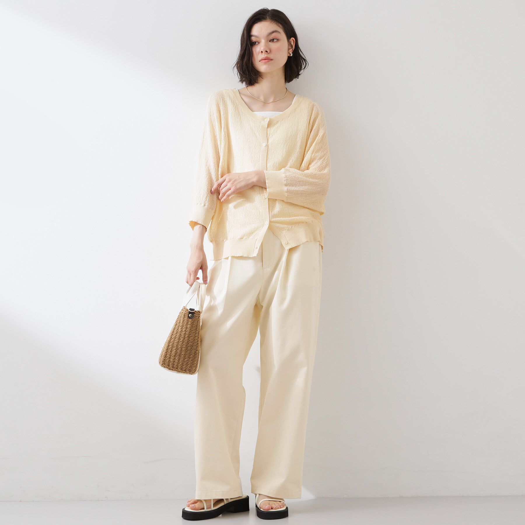 THE SHOP TK「【冷房対策に】しぼしぼカーディガン」|カーディガン|