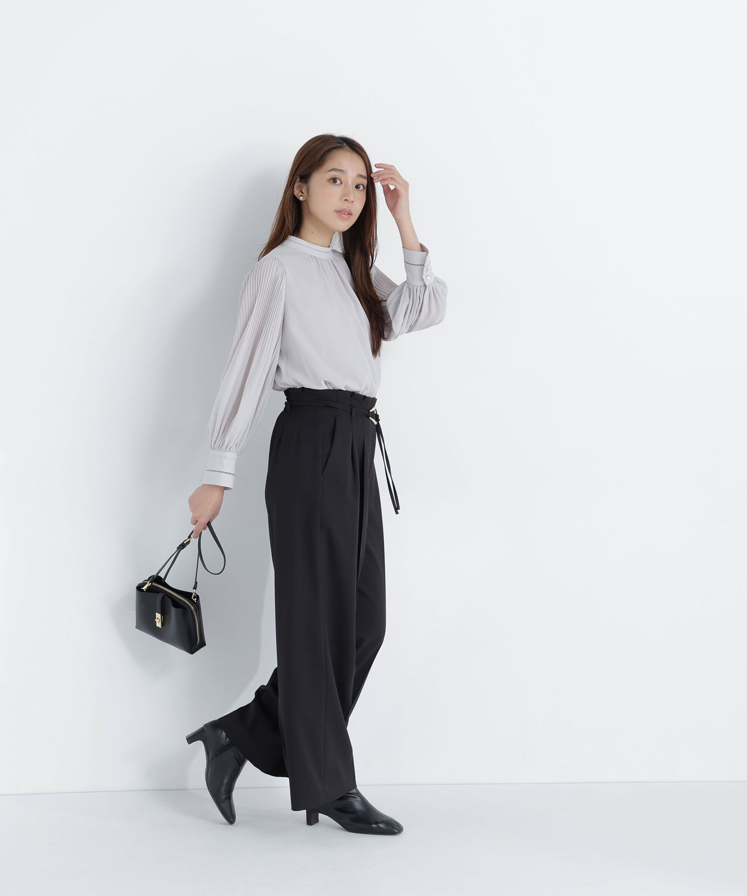 「ダブルベルトワイドパンツ」|その他|