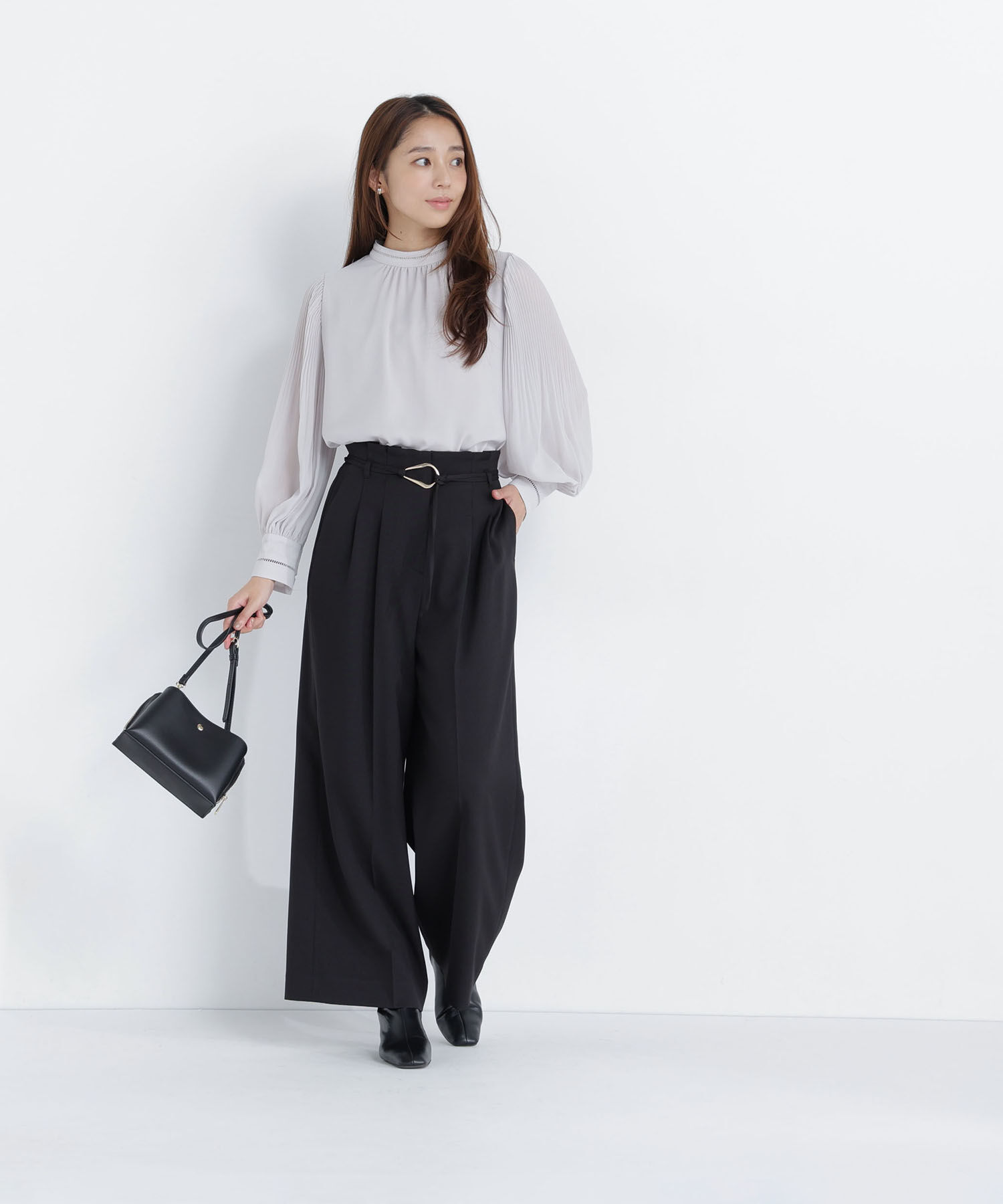  「ダブルベルトワイドパンツ」|その他|