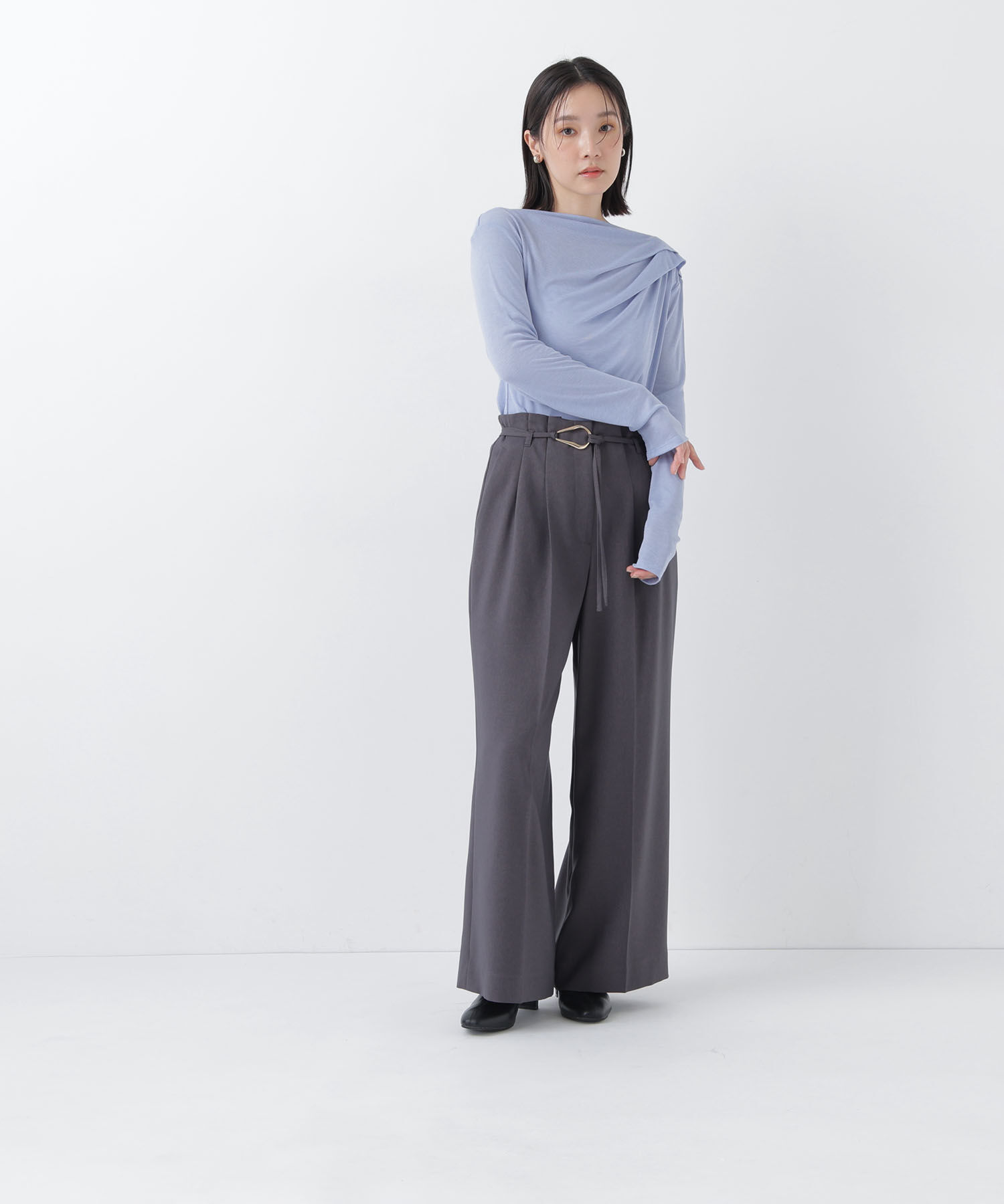  「ダブルベルトワイドパンツ」|その他|