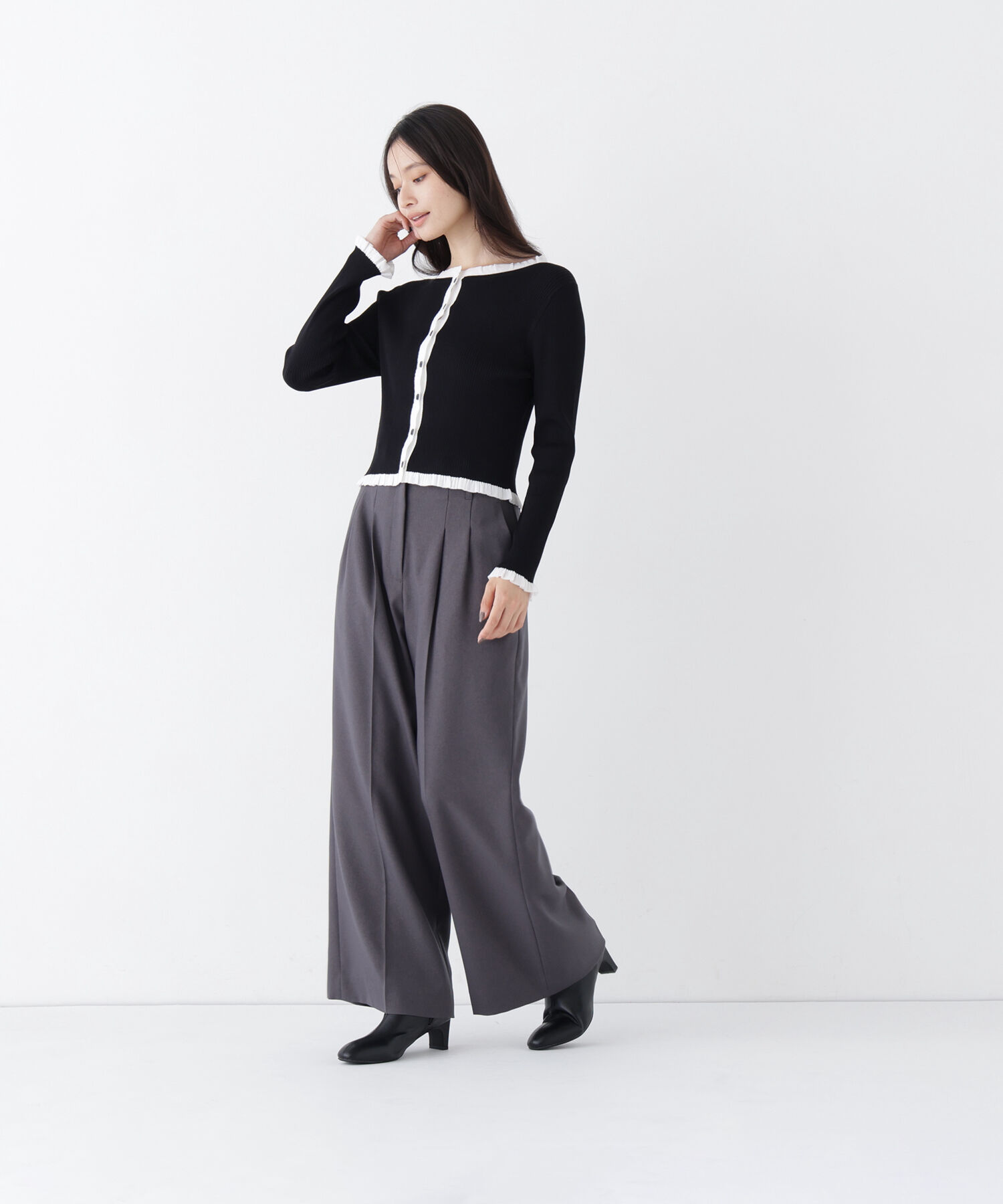  「ダブルベルトワイドパンツ」|その他|