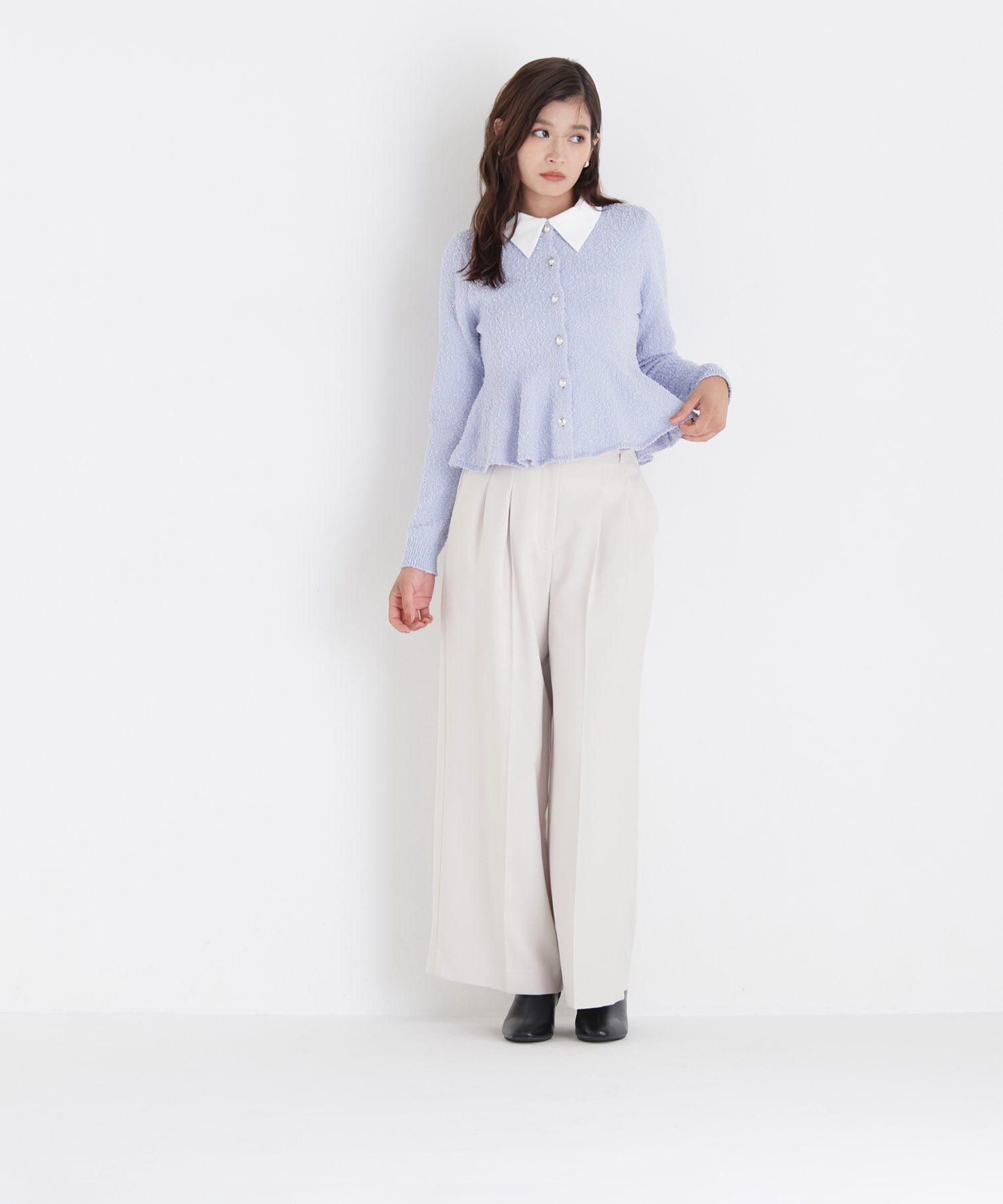  「ダブルベルトワイドパンツ」|その他|