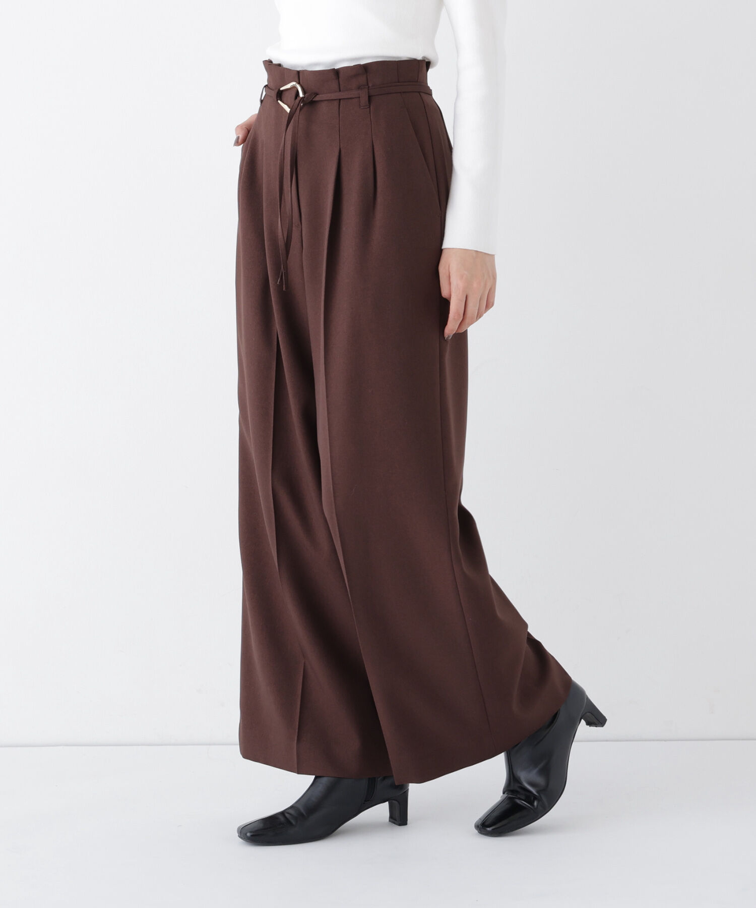  「ダブルベルトワイドパンツ」|その他|