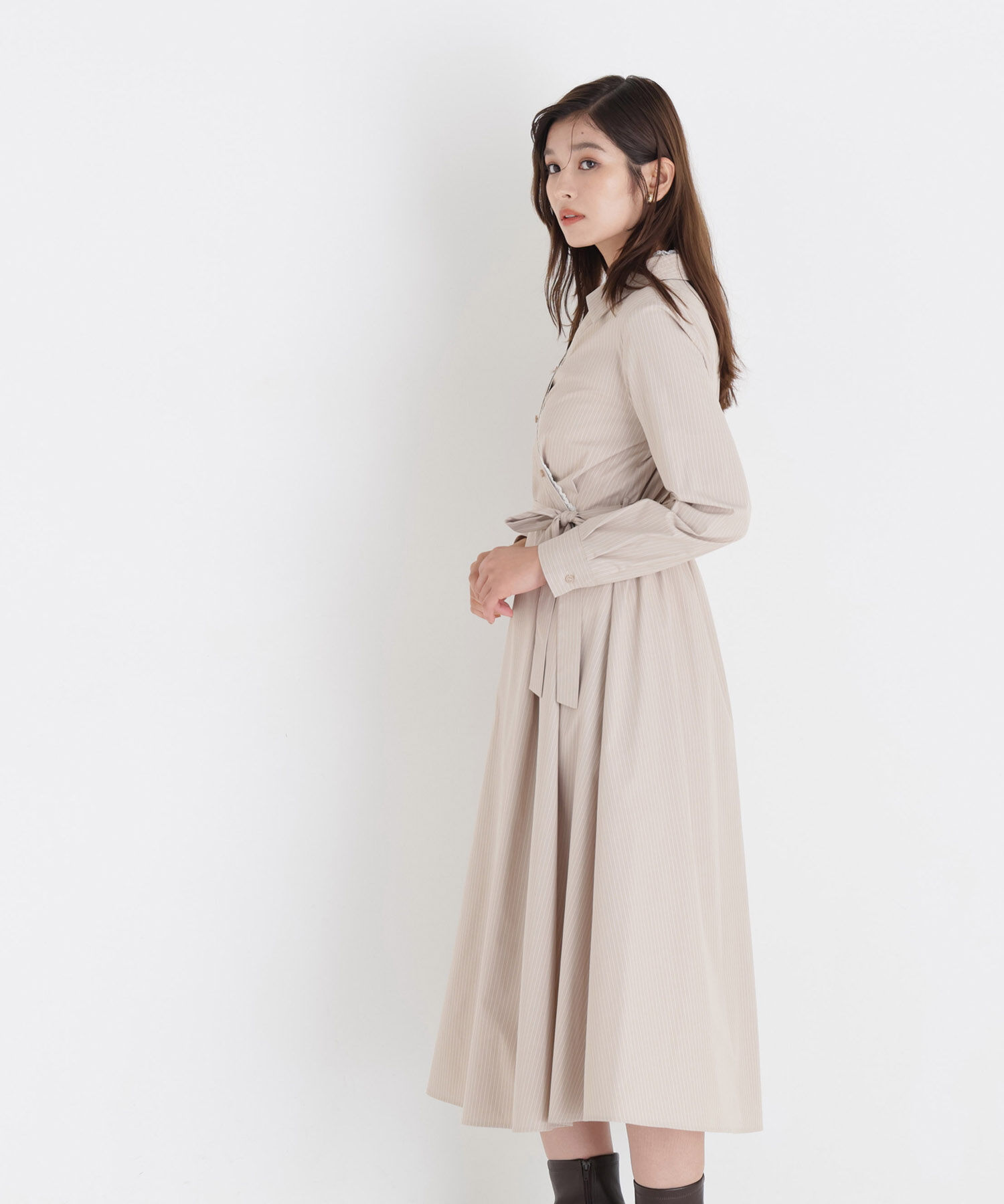  「レースレイヤードカシュクールワンピース」|ワンピース|