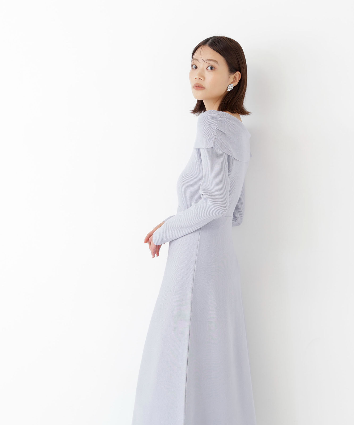  「オフショルニットワンピース」|ワンピース|