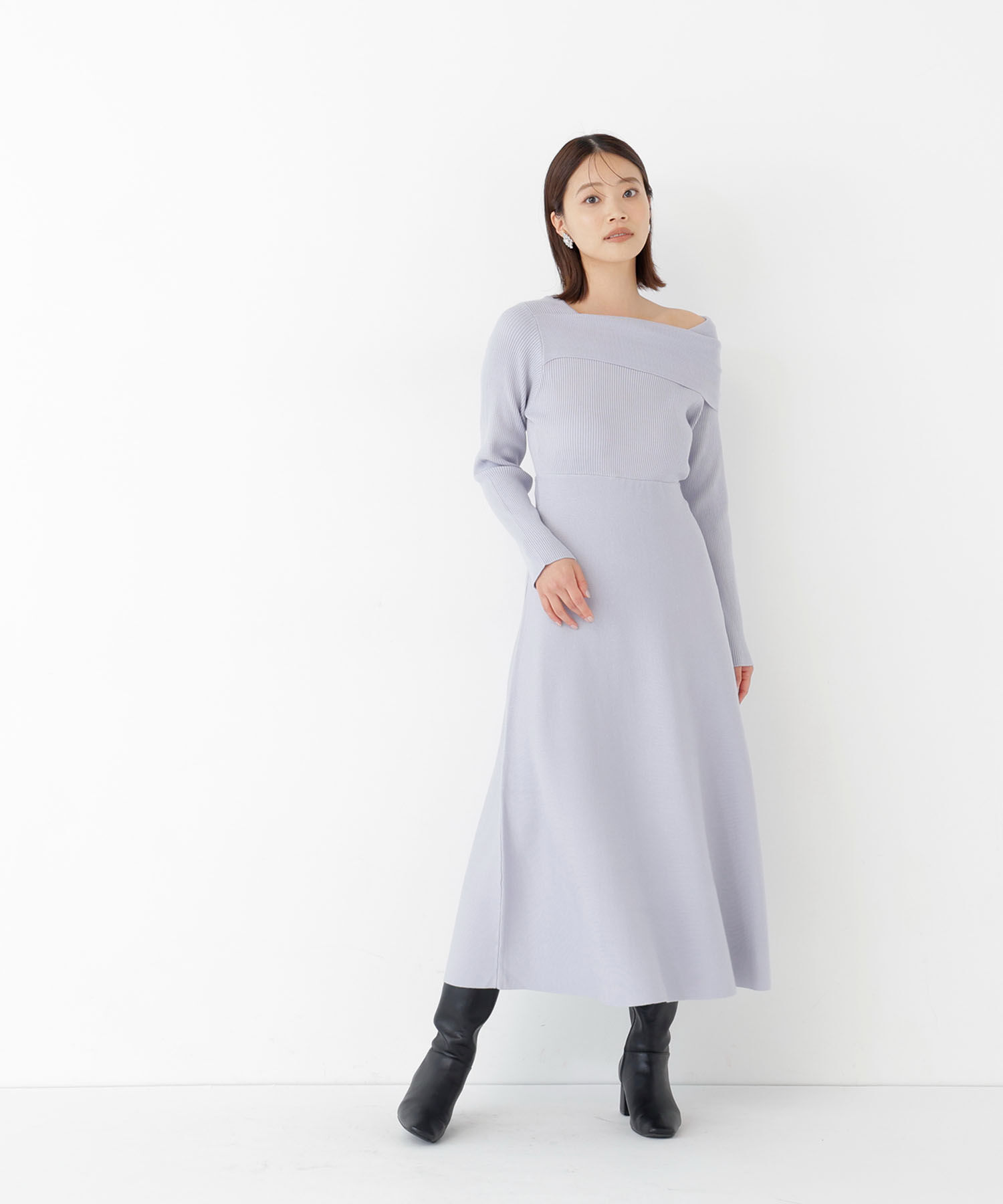  「オフショルニットワンピース」|ワンピース|