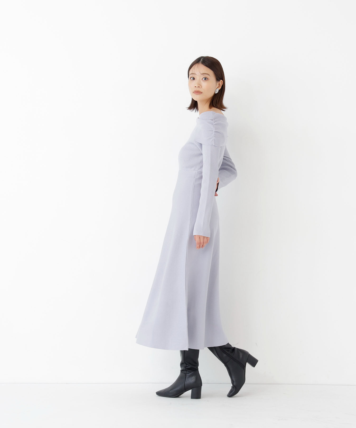  「オフショルニットワンピース」|ワンピース|