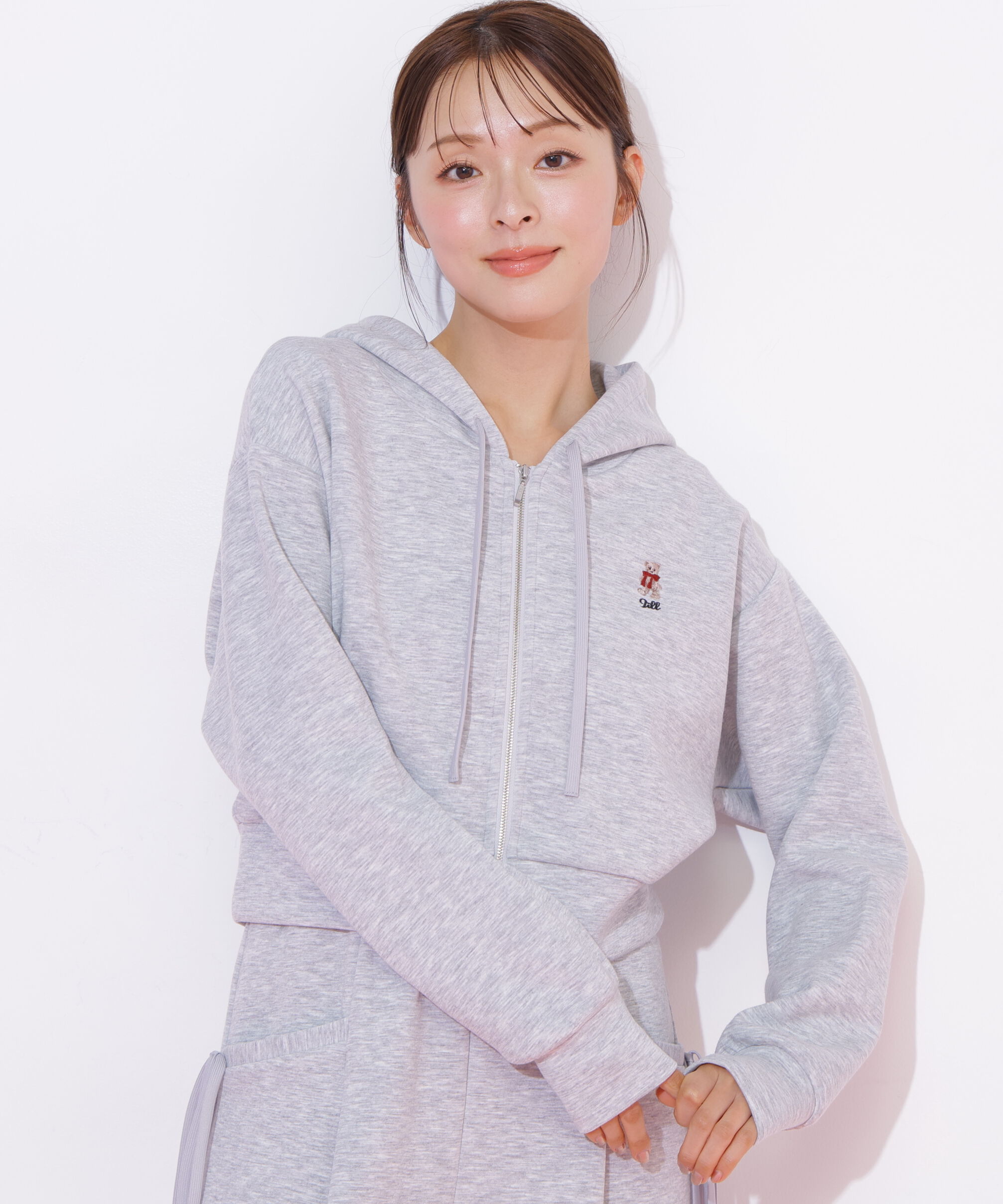  「＜BEARシリーズ＞ワンポイント刺繍パーカー」|Tシャツ・カットソー|