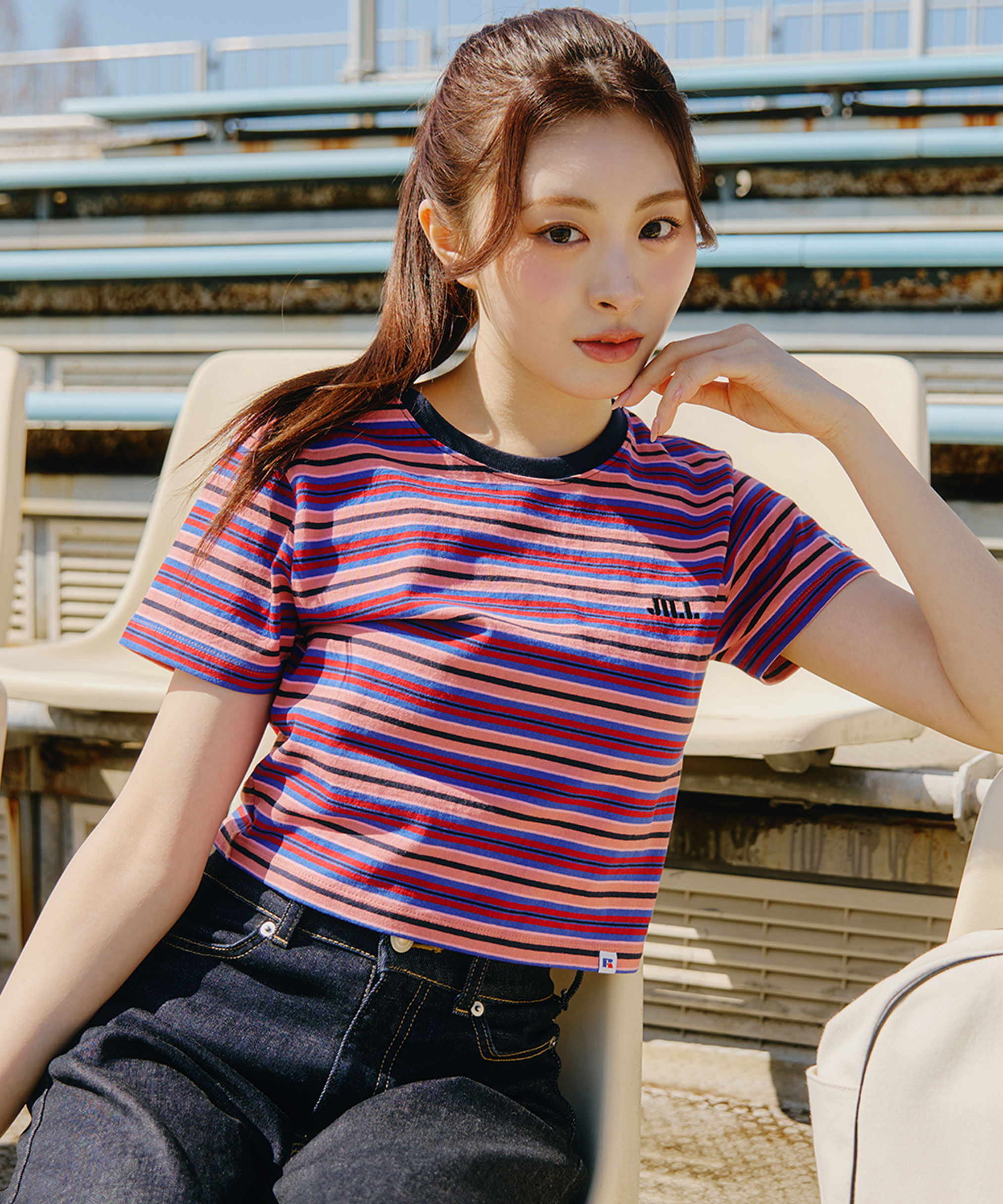  「Russell Athletic 別注Tシャツ」|Tシャツ・カットソー|ピンクボーダ 1