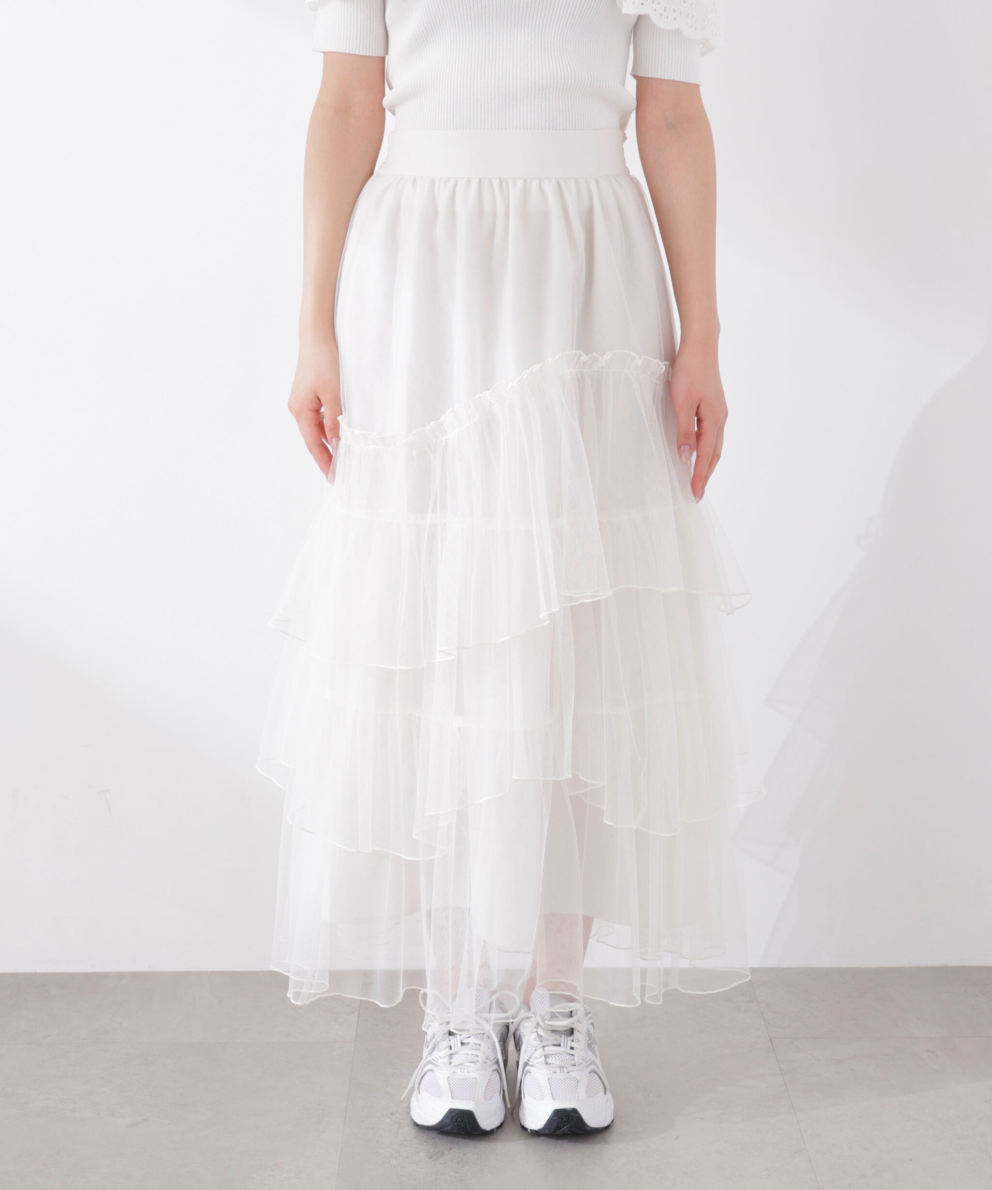 PROPORTION BODY DRESSING「ランダムティアードチュールスカート　26SS」|スカート|