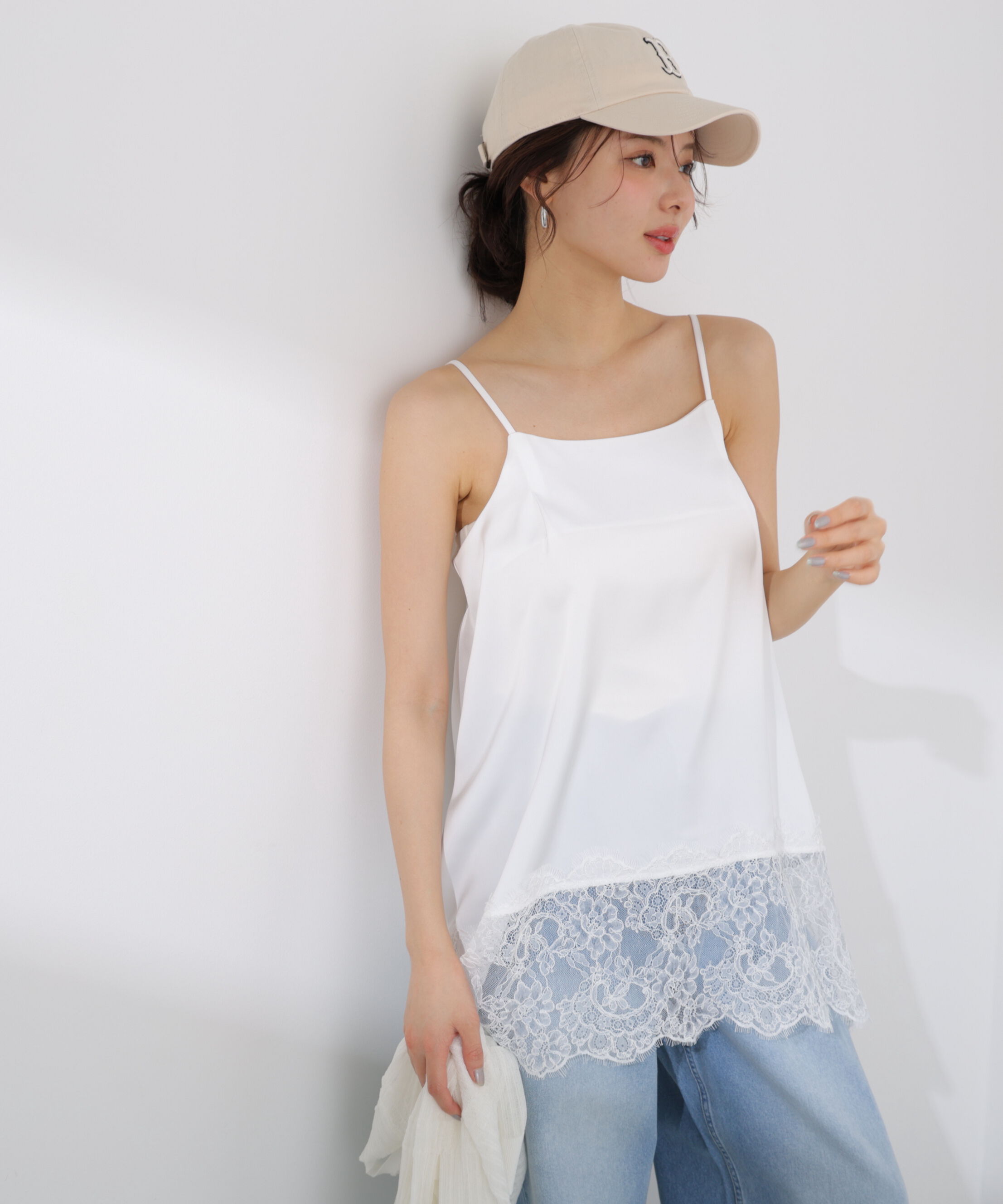 PROPORTION BODY DRESSING「〈a/mie〉ヘムレースキャミソール 26SS」|シャツ・ブラウス|