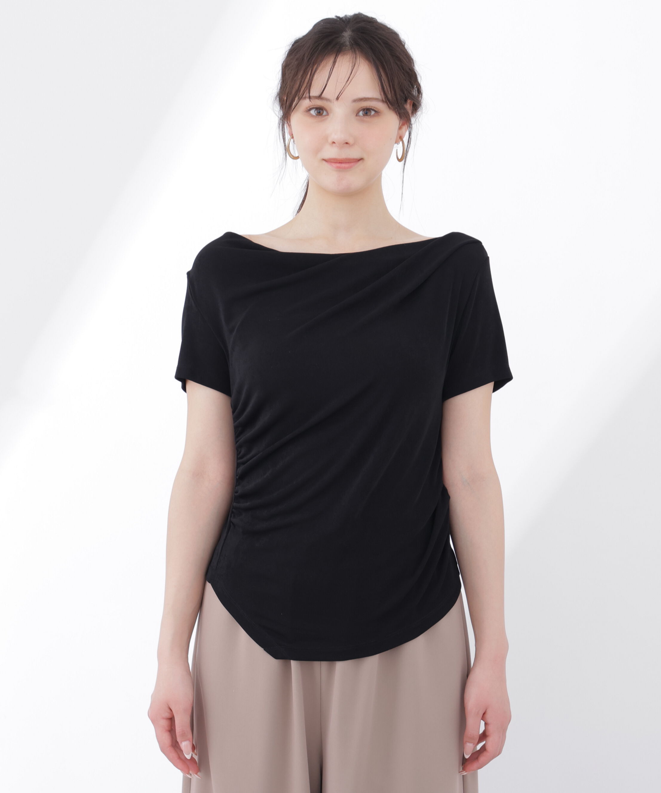 PROPORTION BODY DRESSING「〈a/mie〉アシメドレーププルオーバー」|Tシャツ・カットソー|