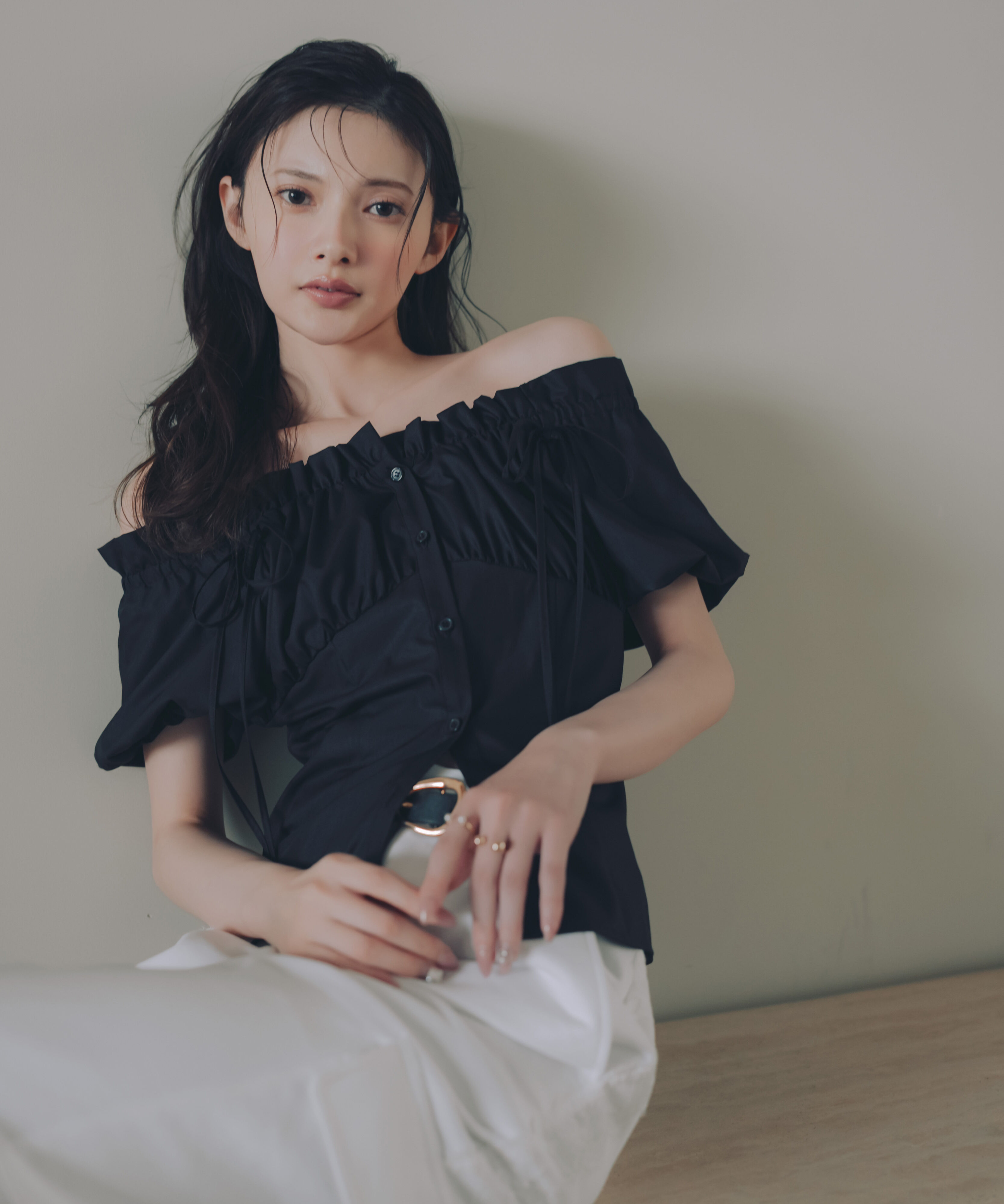PROPORTION BODY DRESSING「コラボオフショルリボンブラウス」|シャツ・ブラウス|