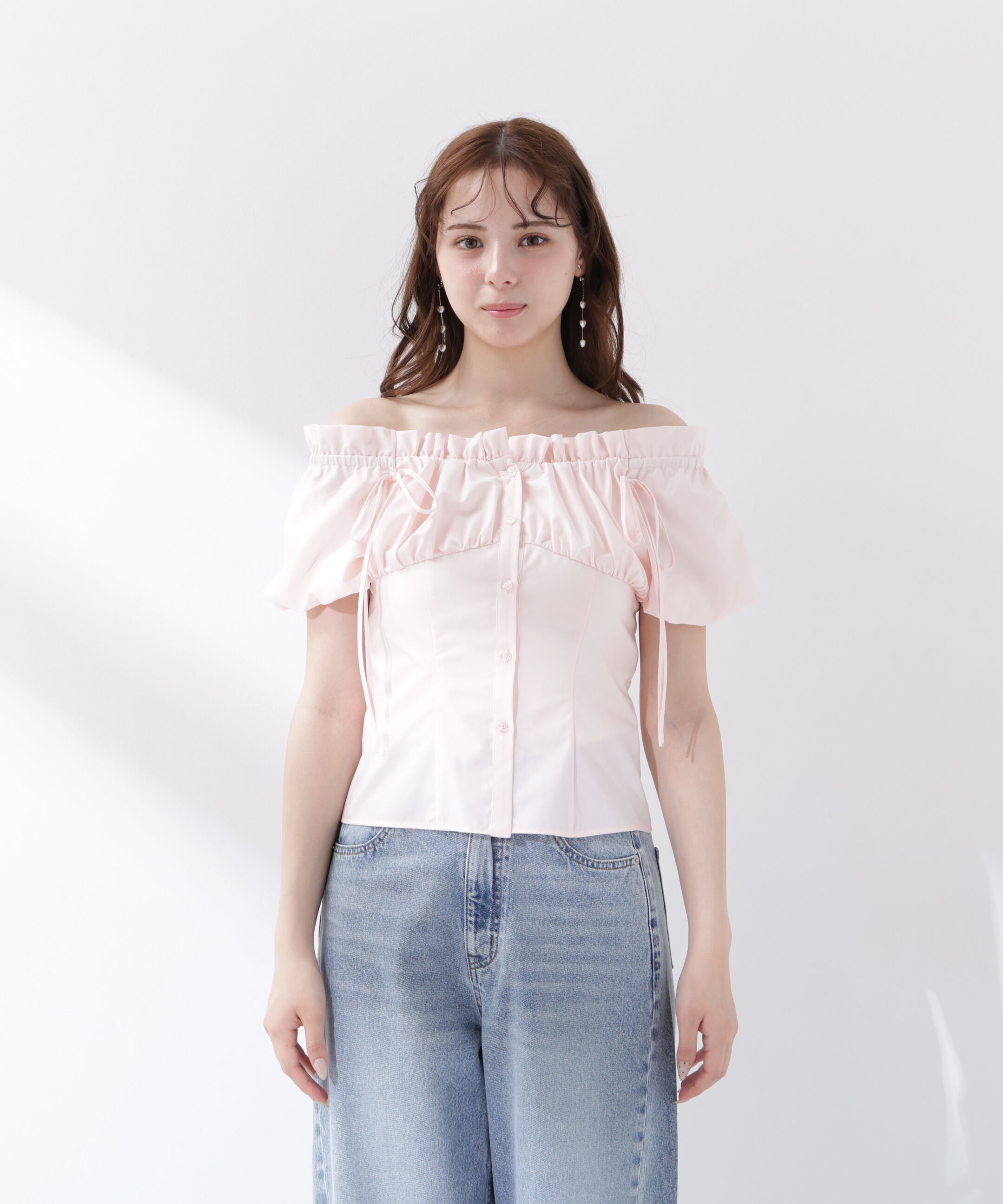 PROPORTION BODY DRESSING「コラボオフショルリボンブラウス」|シャツ・ブラウス|