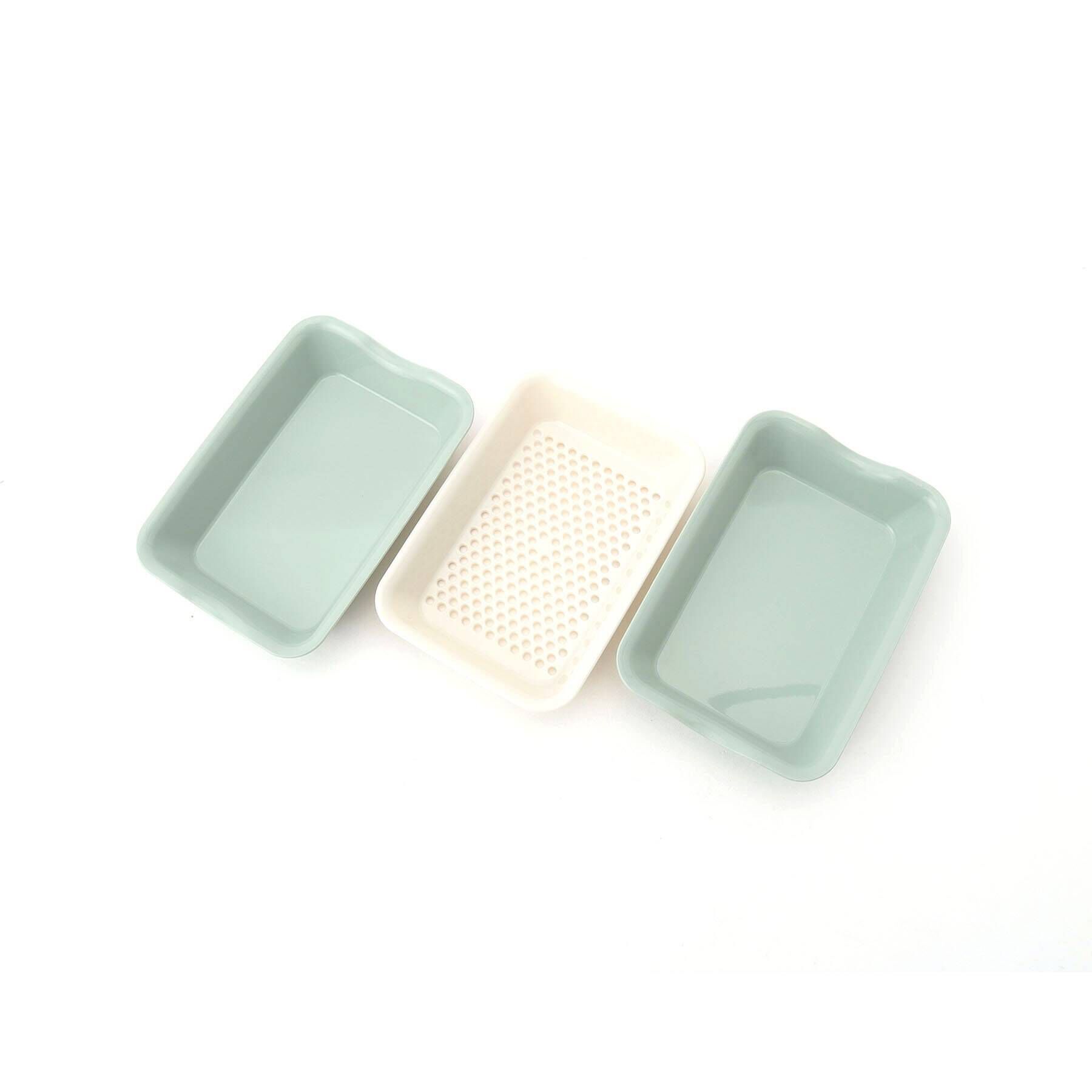 212 KITCHEN STORE「抗菌バット＆ザル ミニ スモーキーグリーン」|食器・キッチングッズ|