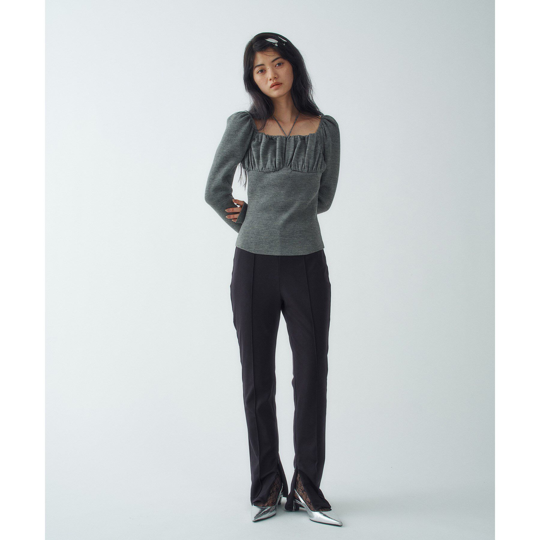 CODE A「femi gather rib knit」|ニット・セーター|