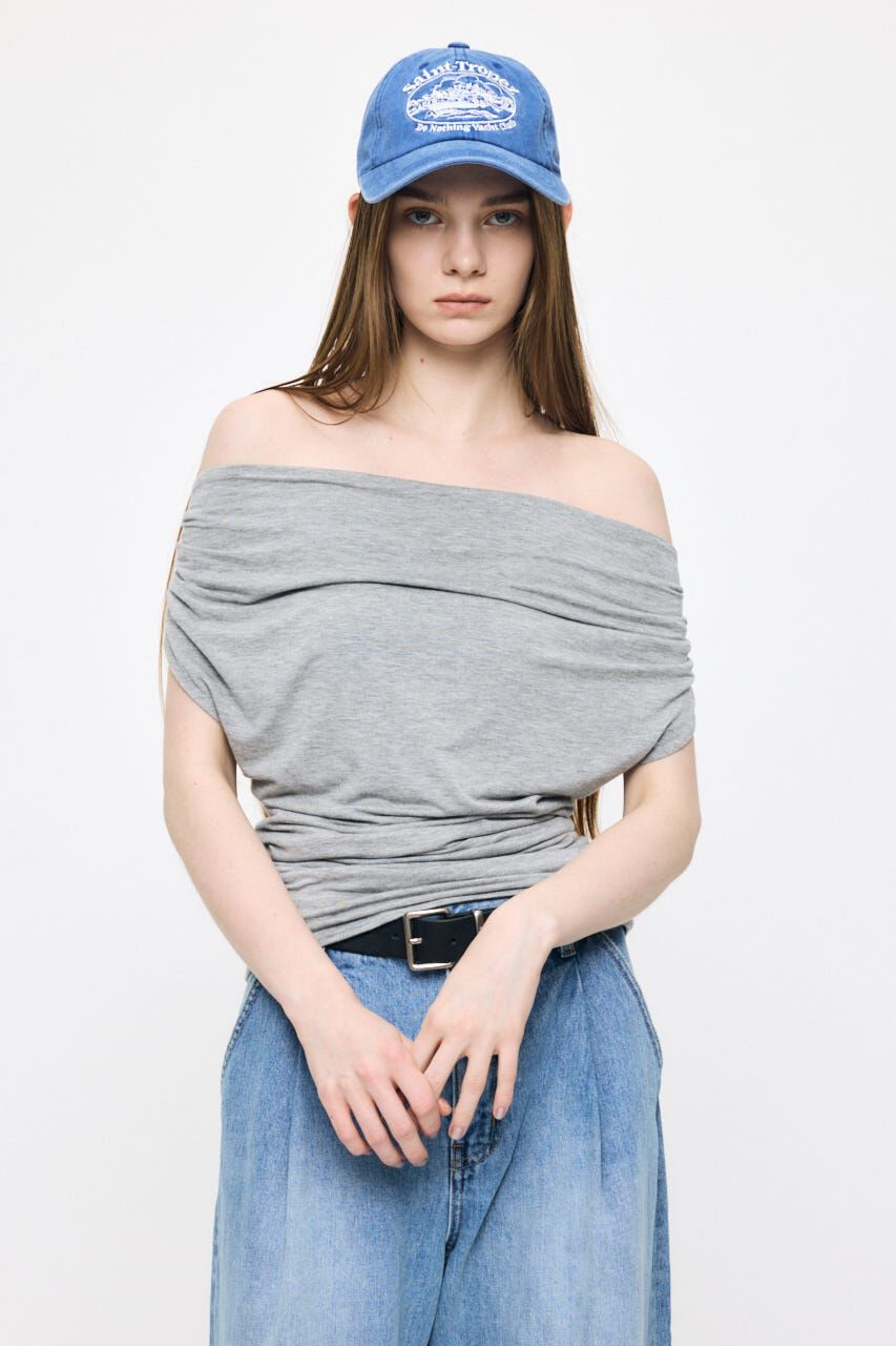MOUSSY「DRAPE OFF SHOULDER CUT トップス」|その他|