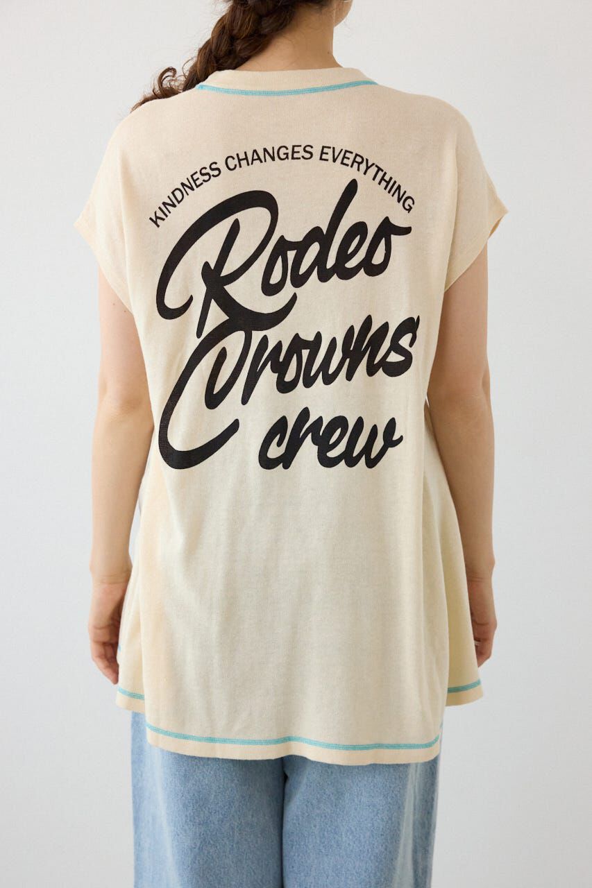 RODEO CROWNS「フレンチスリーブロゴニットトップス」|ニット・セーター|