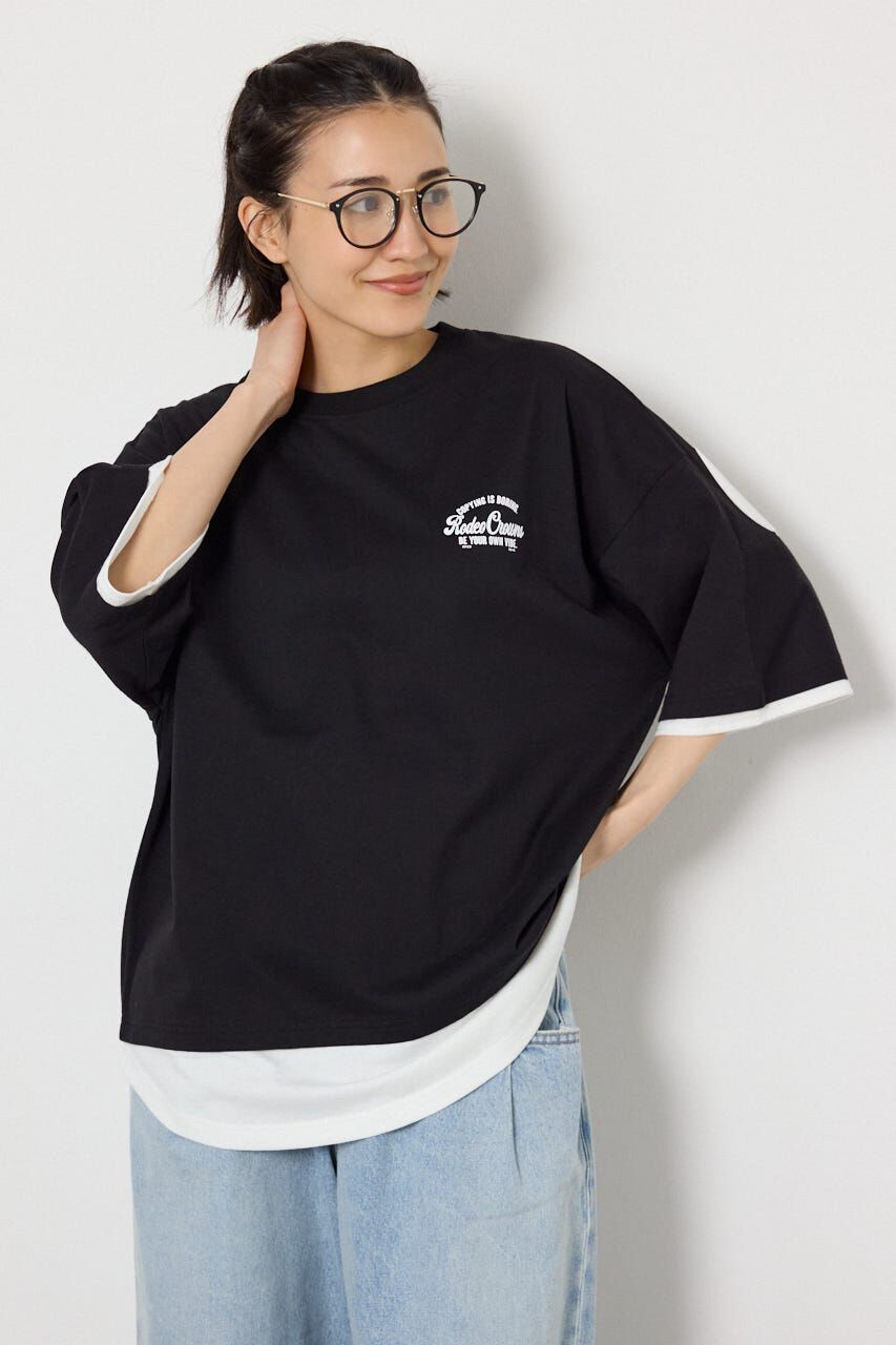 RODEO CROWNS「フェイクレイヤードロゴトップス」|Tシャツ・カットソー|