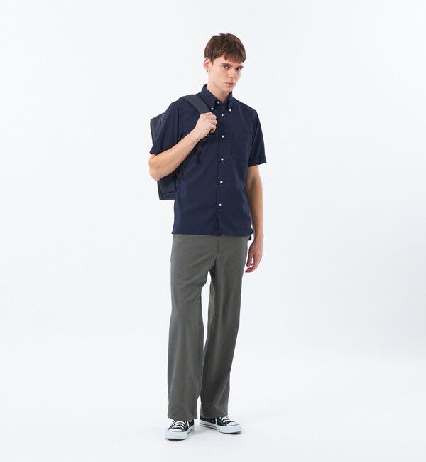 MACKINTOSH PHILOSOPHY「【WEB&一部店舗限定】トロッター スクエアボタンダウン半袖シャツ サッカーストライプ」|シャツ・ブラウス|