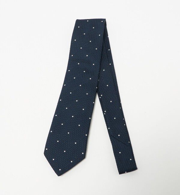 UNITED ARROWS「BIANCH ピンドット ジャガード ネクタイ」|ネクタイ・蝶ネクタイ|NAVY