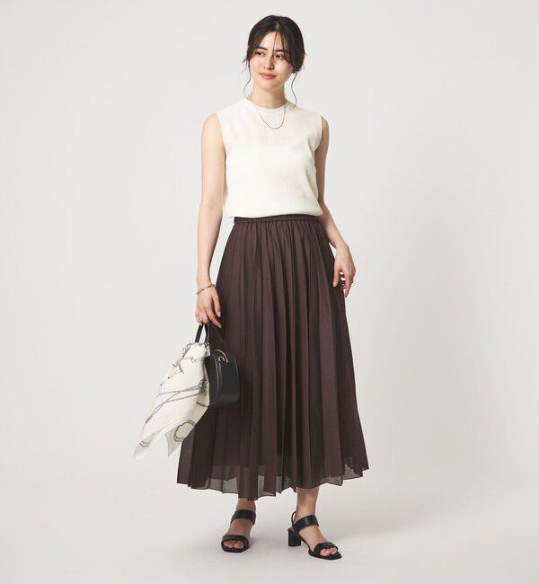 UNITED ARROWS green label relaxing「ブライトシアー ノースリーブ ニット」|ニット・セーター|