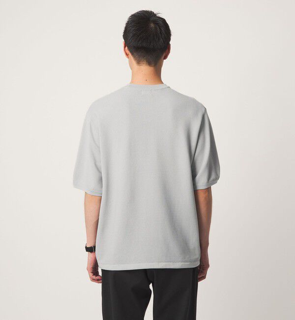 UNITED ARROWS green label relaxing「ガーター ドローコード 半袖 クルーネック ニット -ウォッシャブル・UVカット・遮熱-」|Tシャツ・カットソー|