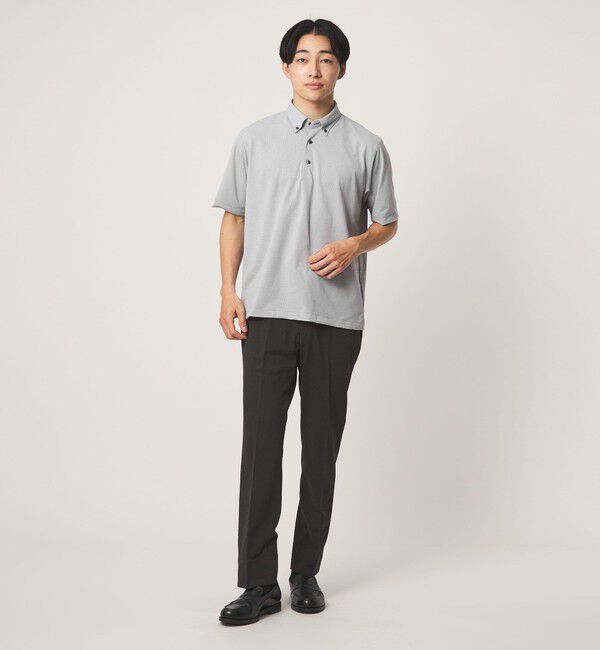 UNITED ARROWS green label relaxing「プライムフレックス ドット メッシュ ボタンダウン ビズポロ ポロシャツ -ストレッチ・吸水速乾・通気性-」|ポロシャツ|
