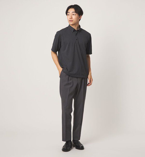UNITED ARROWS green label relaxing「プライムフレックス ドット メッシュ ボタンダウン ビズポロ ポロシャツ -ストレッチ・吸水速乾・通気性-」|ポロシャツ|