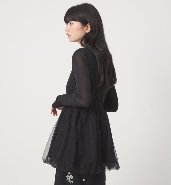 EMMEL REFINES「＜EMMEL REFINES＞EM チュールカサネ チュニック ベスト」|ニット・セーター|