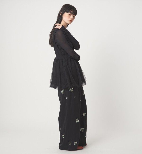 EMMEL REFINES「＜EMMEL REFINES＞EM チュールカサネ チュニック ベスト」|ニット・セーター|