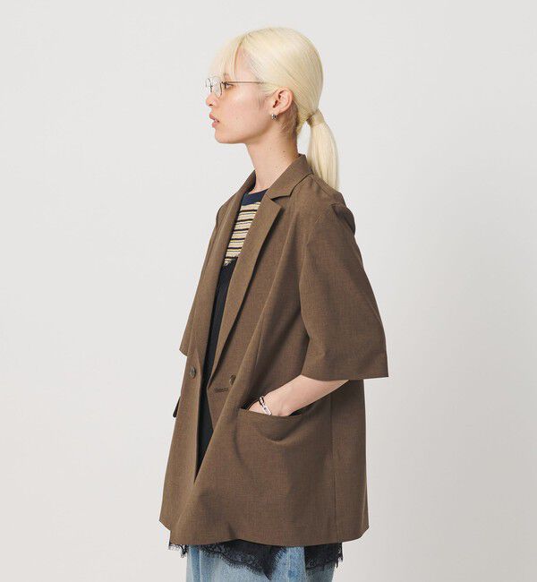 BEAUTY&YOUTH UNITED ARROWS「ハーフスリーブ ジャケット 吸水速乾 防シワ ウォッシャブル」|テーラードジャケット|