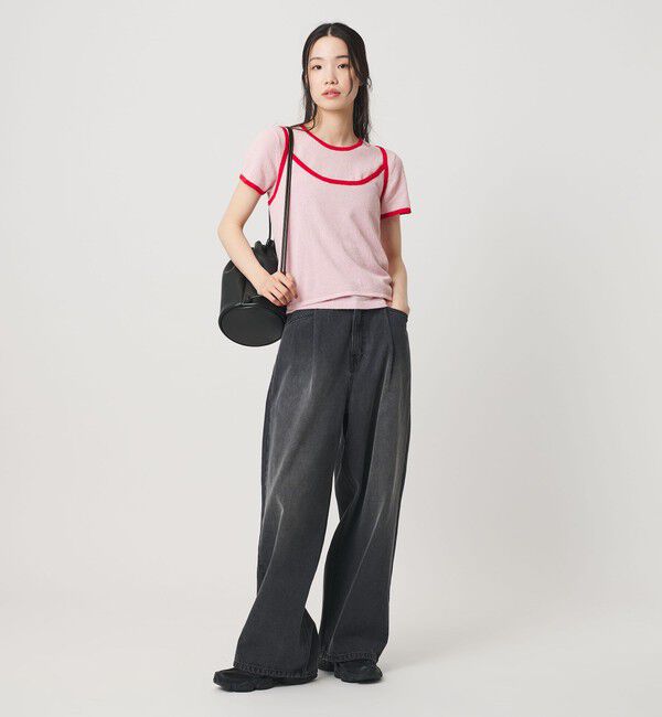 BEAUTY&YOUTH UNITED ARROWS「【WEB限定】キャミソール＆ショートスリーブ ループニットプルオーバー ウォッシャブル」|ニット・セーター|LT.PINK