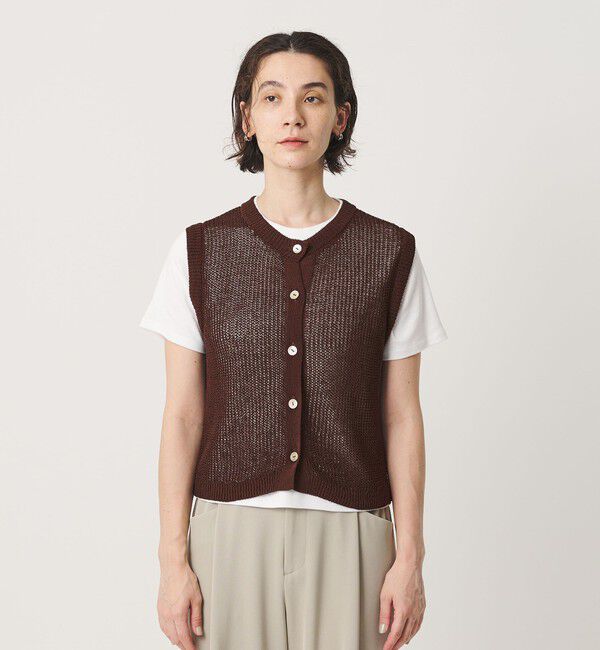 BEAUTY&YOUTH UNITED ARROWS「フロントボタン ノースリーブニット プルオーバー」|ベスト・ジレ|