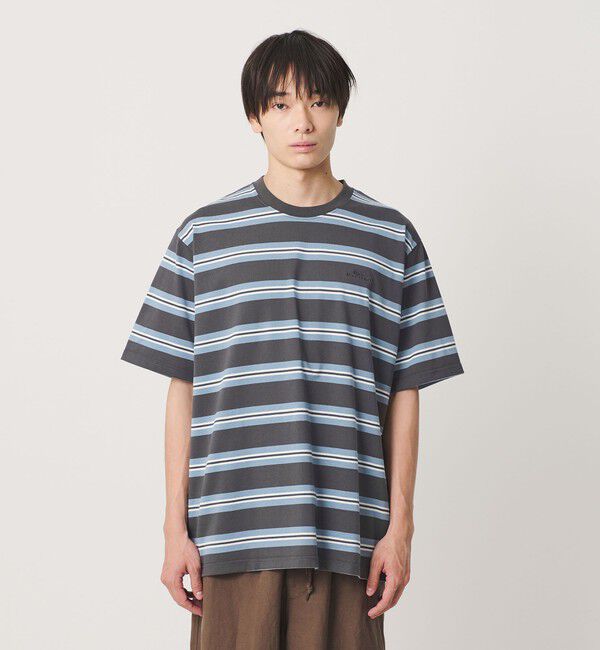 NICE WEATHER「＜NICE WEATHER＞ボーダーショートスリーブ Tシャツ」|Tシャツ・カットソー|